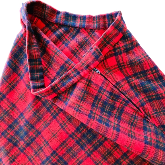 Vintage 1960's Era Pendleton Wool Red/Black/Green/Navy Tarten Plaid Skirt Set - Picture 13 of 17